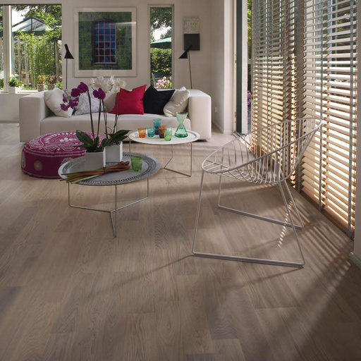 Kahrs Portofino Oak Engineered 2-Strip Wood Flooring, White, Matt Lacquered, 200x15x2423mm